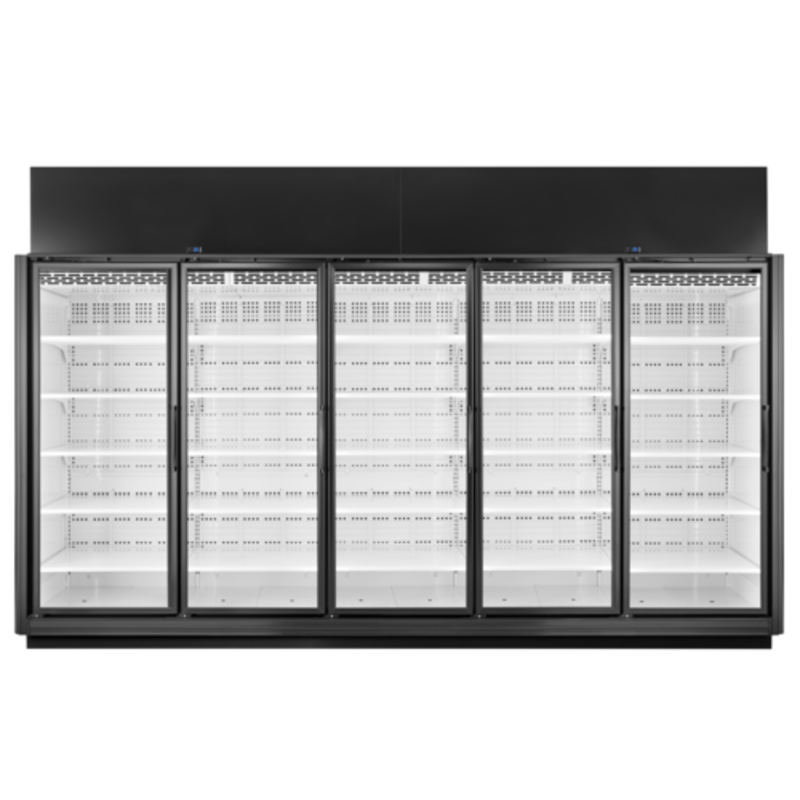 Réfrigérateur commercial en verre True TRM5M-NN-BLK-WHT-1BLKLLLLL-4 de 403,86 cm à 5 portes