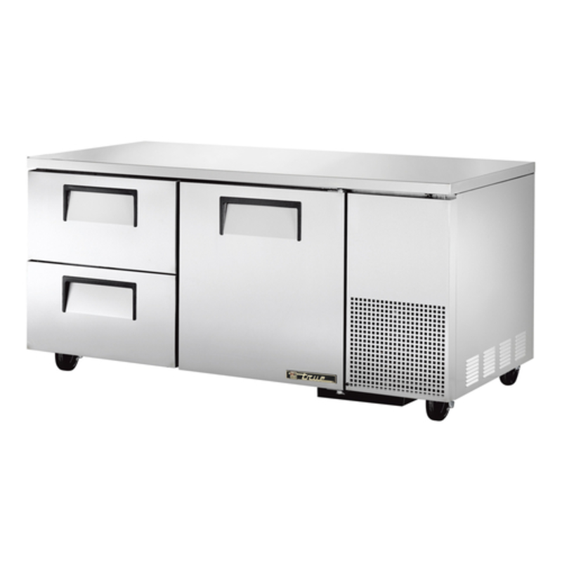 True TUC-67D-2-HC 67.25-Inch Deep Undercounter Refrigerator with Door and Drawers