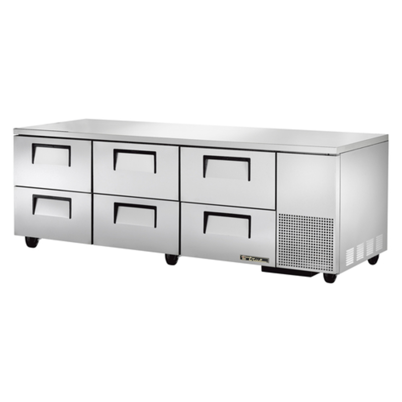 True TUC-93D-6-HC 93.25-Inch Six-Drawer Deep Undercounter Refrigerator