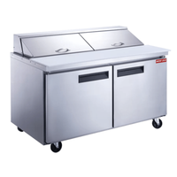 New Air NPT-060-SA 60" Double-Door Sandwich & Salad Refrigerated Prep Table