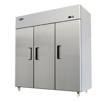 Atosa MBF8006GR 77.8-Inch Three-Section Solid Door Commercial Refrigerator