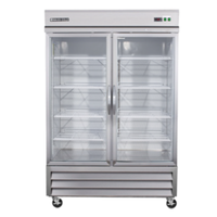 Maxx Cold MXCR-49GDHC 49 Cu. Ft. Two-Section Glass Door Reach-In Refrigerator