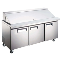Ancaster AFE-PTM-70 70.4-Inch 3-Door Refrigerated Mega Top Prep Table