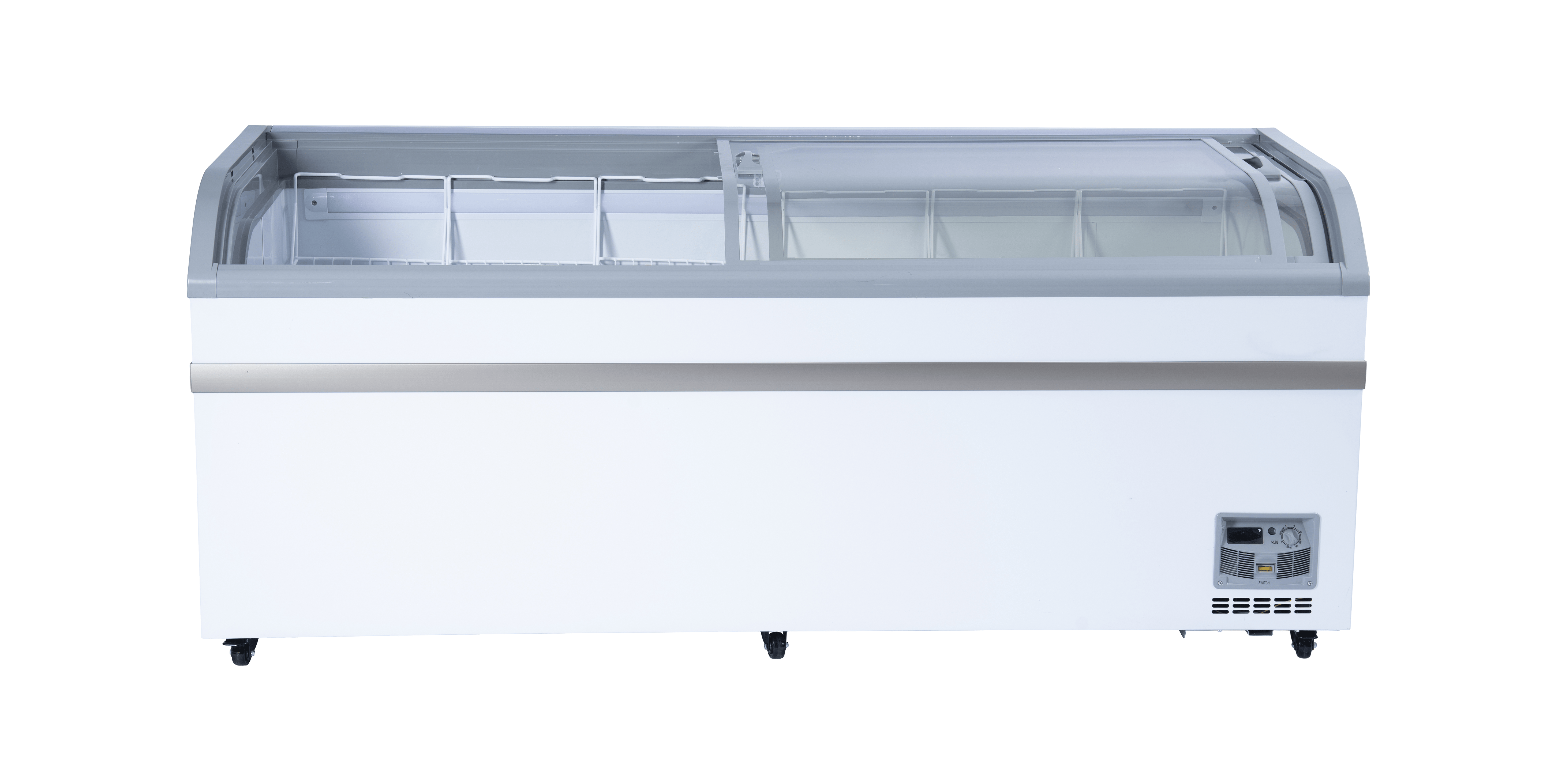 XS-700YX Curved Glass Top Chest Freezer - 79" Width
