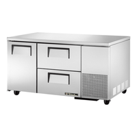True TUC-60-32D-2-HC 60.25-Inch Deep Undercounter Refrigerator with Door and Drawers