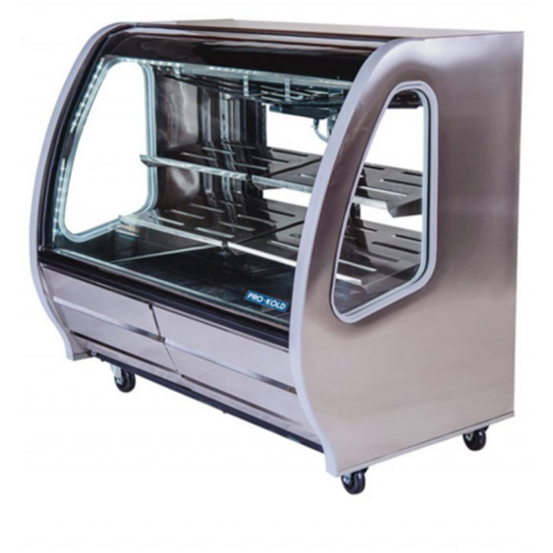 Imbera Pro-Kold DDC60SS 60-Inch Stainless Steel Curved Glass Deli Display Case