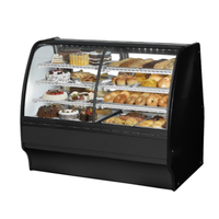 True Refrigeration TGM-DZ-59-SC/SC-B-W 59.25" Curved Glass Dual Zone Merchandiser