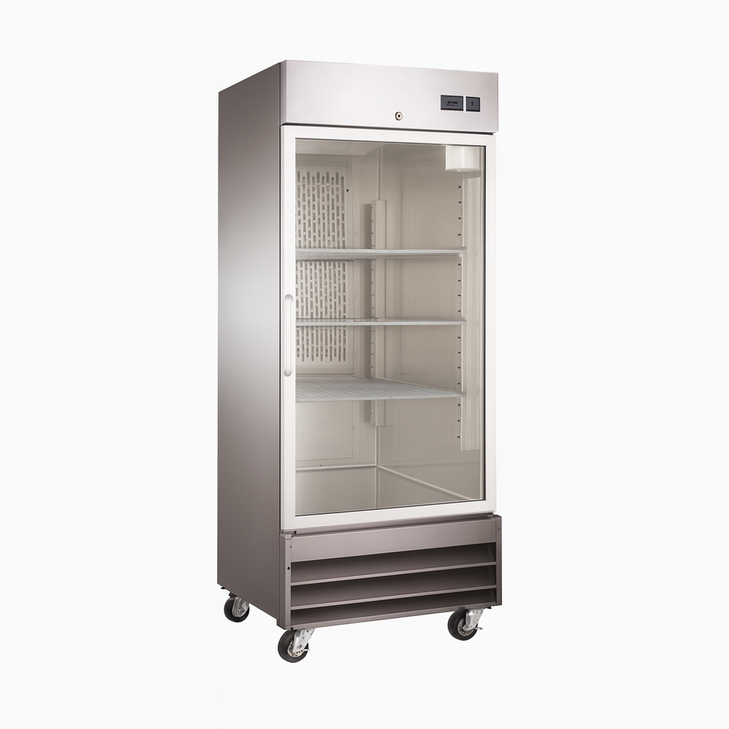 1FF-G One Glass Door Freezer with SS Exterior - 29" Width