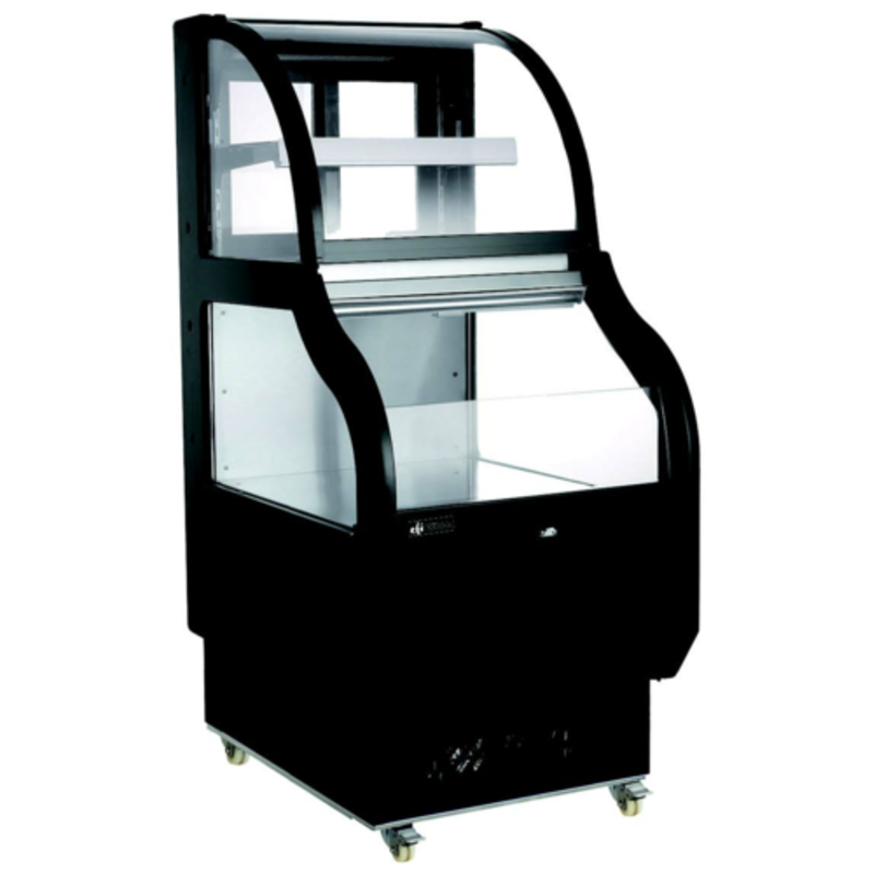 EFI CGOCM-2661 25.9-Inch Curved Glass Deli Display Case with Self-Service Bin