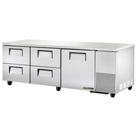 True TUC-93D-4-HC 93-Inch Deep Undercounter Refrigerator with 1 Door and 4 Drawers