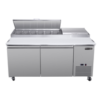 Maxx Cold MVPP70HC V-Series 66.8-Inch Two-Door Commercial Pizza Prep Table