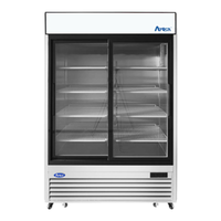 Atosa MCF8709GR 54-Inch Two-Section Sliding Glass Door Display Refrigerator