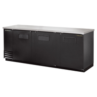 True Refrigeration TBB-4-HC 90-Inch Three-Door Solid Back Bar Cabinet