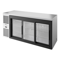 True Refrigeration TBR72-RISZ1-L-S-111-1 72-Inch Stainless Steel Sliding Glass Door Back Bar Refrigerator