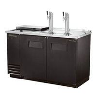 True TDD-2CT-HC 59-Inch Two-Keg Club Top Draft Beer Dispenser