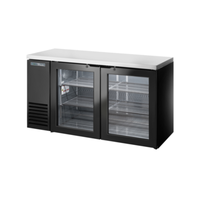 True Refrigeration TBB24-60-2G-Z1-SFT-B-1 60-1/8" Glass Door Back Bar Cooler - Black/Stainless