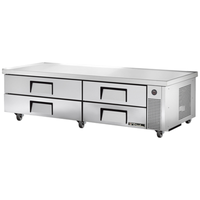 True TRCB-82-84-HC 84" Four-Drawer Refrigerated Chef Base Equipment Stand