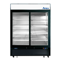 Atosa MCF8727GR 54.4-Inch Double Sliding Glass Door Commercial Merchandiser Refrigerator