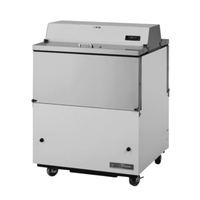 True 34-Inch Mobile 8-Crate Dual-Sided Milk Cooler TMC-34-DS-SS-HC