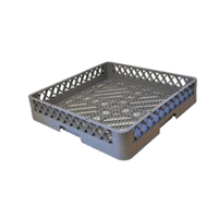 Omcan 37387 Heavy-Duty Open Flat Dishwashing Rack, Gray Plastic 19.25" x 19.25"
