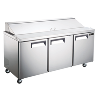 Réfrigérateur de préparation de salades et sandwichs EFI CSDR3-72VCX 72 pouces, de la gamme X-Line