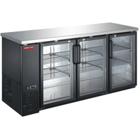 New Air NBB-72-SG-N 72-Inch Narrow Refrigerated Back Bar Cabinet with Glass Doors