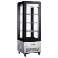 New Air NUDC-26-SS 26-Inch Vertical Refrigerated Display Case with Stainless Steel Base