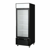 Congélateur de présentation EFI F1-27GDVC avec porte vitrée noire de 27 pouces