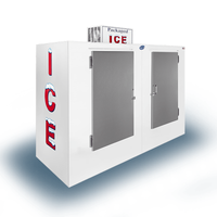 Leer L100UASP 94-Inch 100 Cu. Ft. Solid Door Outdoor Ice Merchandiser