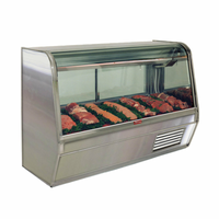 Howard-McCray SC-CMS32E-4C-S-LED 50-Inch Curved Glass Red Meat Service Display Case