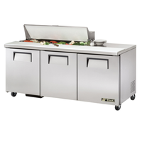 True Refrigeration 72-Inch Sandwich and Salad Prep Table TSSU-72-12-HC