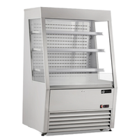 Vitrine réfrigérée ouverte à façade inclinée en acier inoxydable EFI CGOM-3659S de 36 pouces