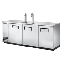 True Refrigeration TDD-4-S-HC 90-Inch Stainless Steel 3-Door Commercial Draft Beer Dispenser