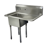 Thorinox TSS-1821-R18 Commercial 1-Compartment Prep Sink with 18-Inch Right Drainboard