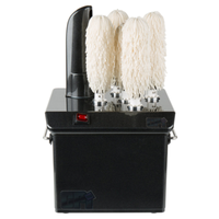 Campus Products GP5-BLACK StemShine Pro Commercial Countertop Glass Polisher - 400 Glasses/Hr