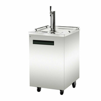 Réfrigérateur de fûts à tirage direct EFI CBBSDD1-24CC avec porte simple et double robinet, 23,5 pouces