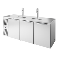 True TDR84-PTSZ1-L-S-SSS-SSS-1 84-Inch Pass-Thru Draft Beer Dispenser, Stainless Steel
