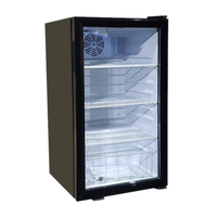 Réfrigérateur de comptoir noir avec porte vitrée EFI C1-98GDCT, 19 pouces