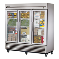 True TS-72FG-HC~FGD01 78-Inch 3-Door Glass Reach-In Commercial Freezer
