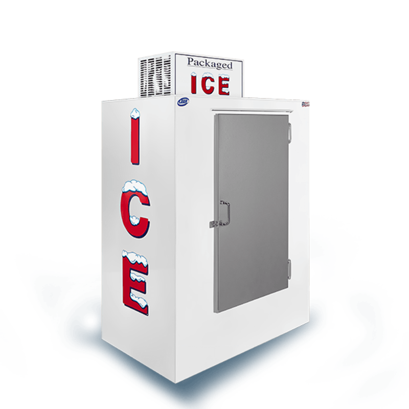 Leer L040UASP 40 Cu. Ft. Solid Door Outdoor Ice Merchandiser with Auto Defrost