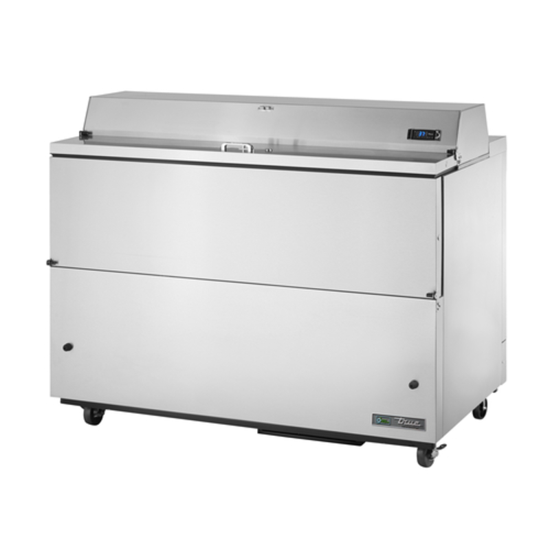 True TMC-58-S-HC 58-Inch Stainless Steel Mobile Milk Cooler, 16-Crate Capacity