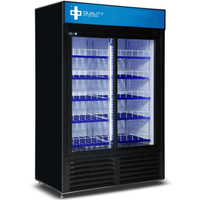 QBD CD45-HC Black 52-Inch High Capacity Sliding Glass Door Merchandiser Refrigerator