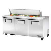 True Refrigeration TSSU-72-16-HC 72-Inch 3-Door Sandwich and Salad Prep Table