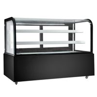 New Air NDC-72-CG 72.5-Inch Full-Service Curved Glass Refrigerated Showcase