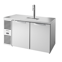True TDR60-RISZ1-L-S-SS-1 60-Inch Stainless Steel Draft Beer Dispenser with Single Faucet
