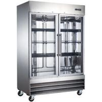 EFI C2-54GDSVCX 54-Inch Stainless Steel 2-Door Glass Merchandiser Refrigerator
