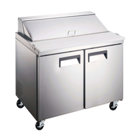 Ancaster Food Equipment 36-Inch 2-Door Commercial Sandwich Prep Table (AFE-PTS-36)
