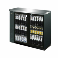 Réfrigérateur de bar arrière vitré à deux portes de 48,8 pouces EFI CBBGD2-48CC