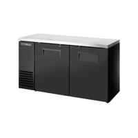 True TBB24-60-2S-Z1-SFT-B-1 60" Narrow-Depth Solid Door Commercial Back Bar Cooler