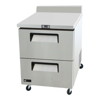 Comptoir de congélation commercial à 2 tiroirs avec dosseret EFI FWDW2-27VC Versa-Chill 27,5"